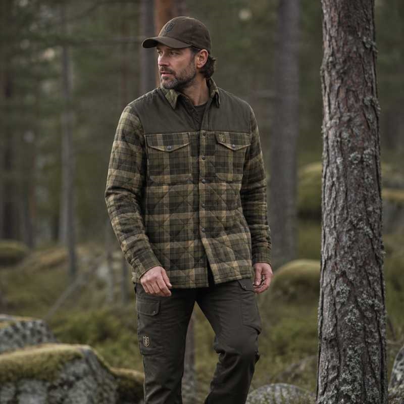 Deerhunter Elbert Vatteret skjorte, Brown Check på jæger